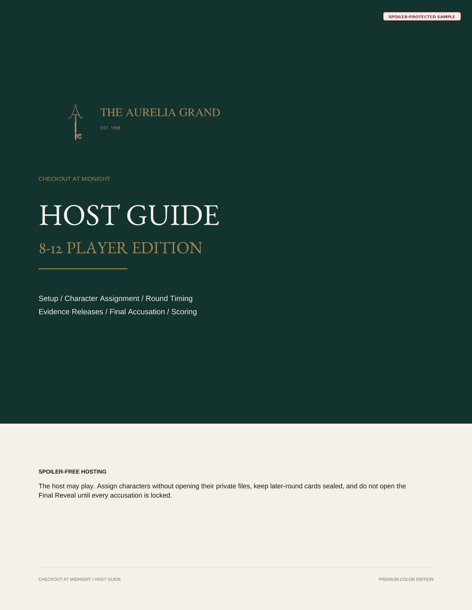Host guide preview for Checkout at Midnight.