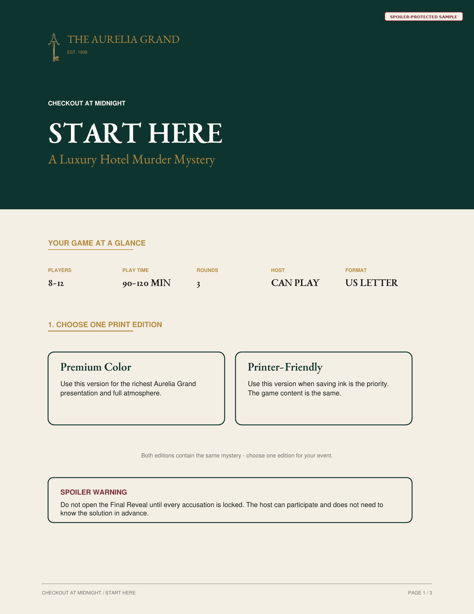 Start Here preview for Checkout at Midnight.
