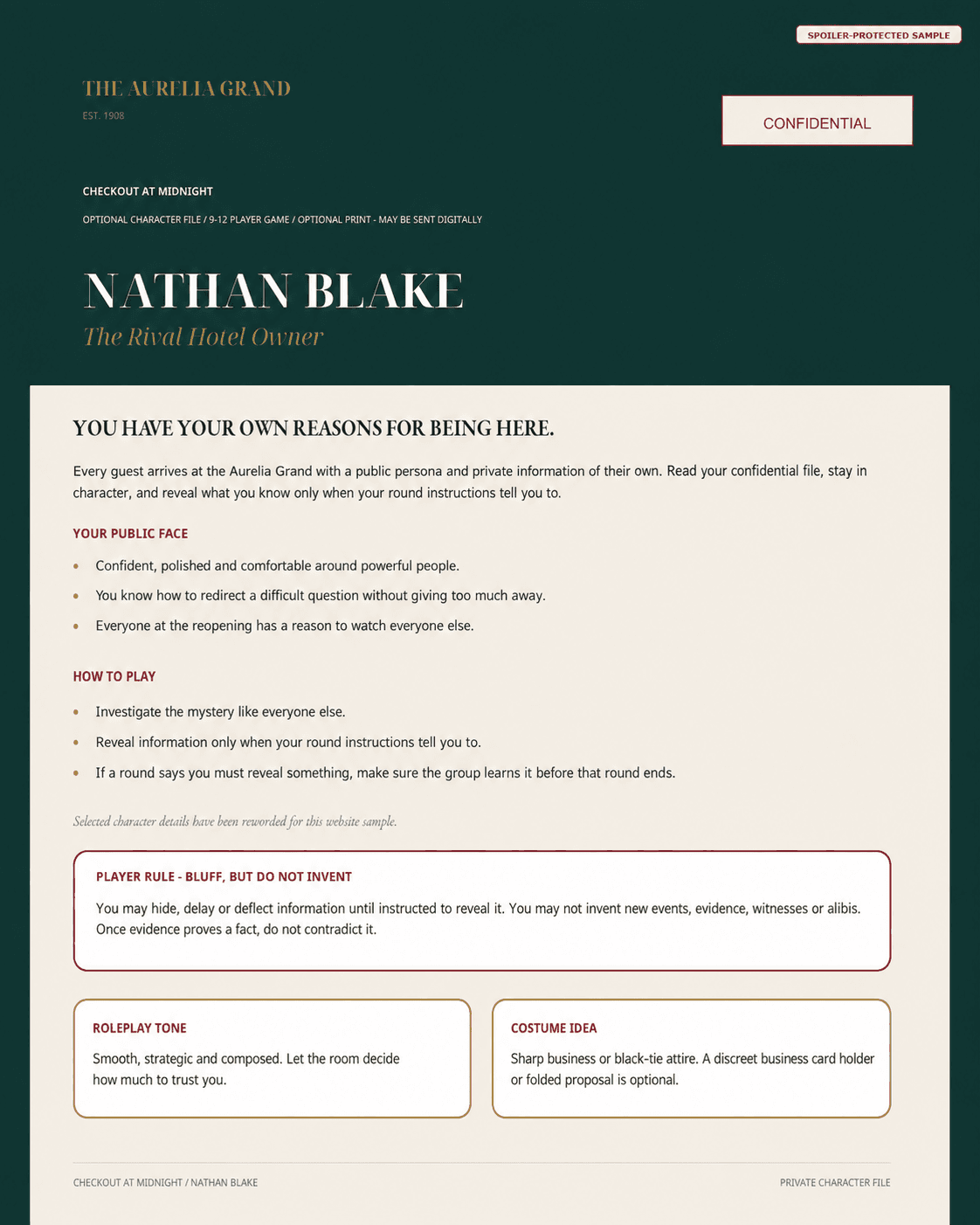 Private character file for Nathan Blake.